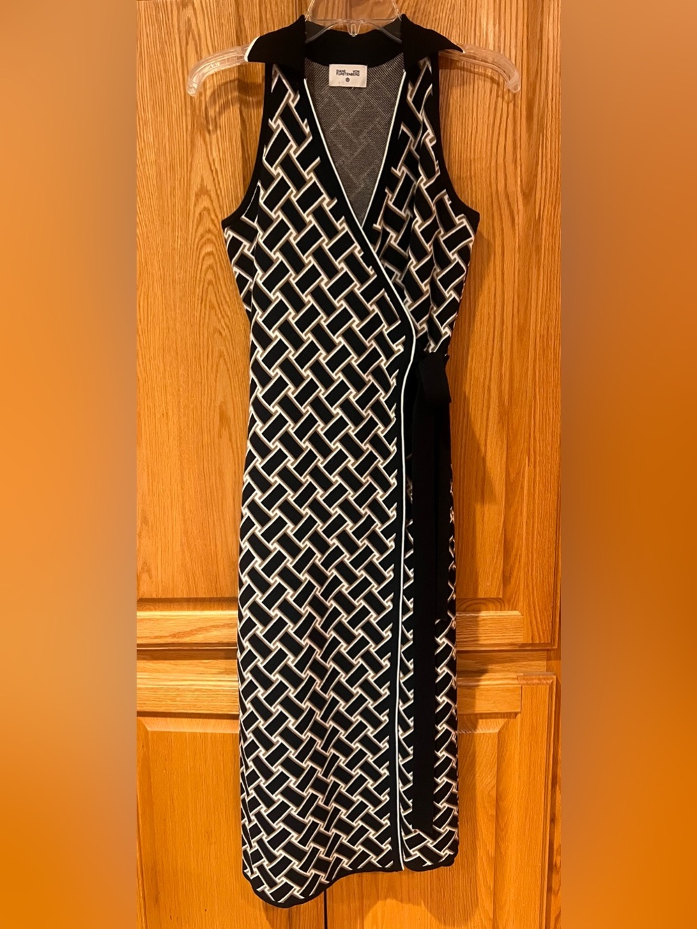 Diane von Furstenberg for Target Vintage Weave Knit Wrap Midi Dress Size Small - Picture 6 of 11